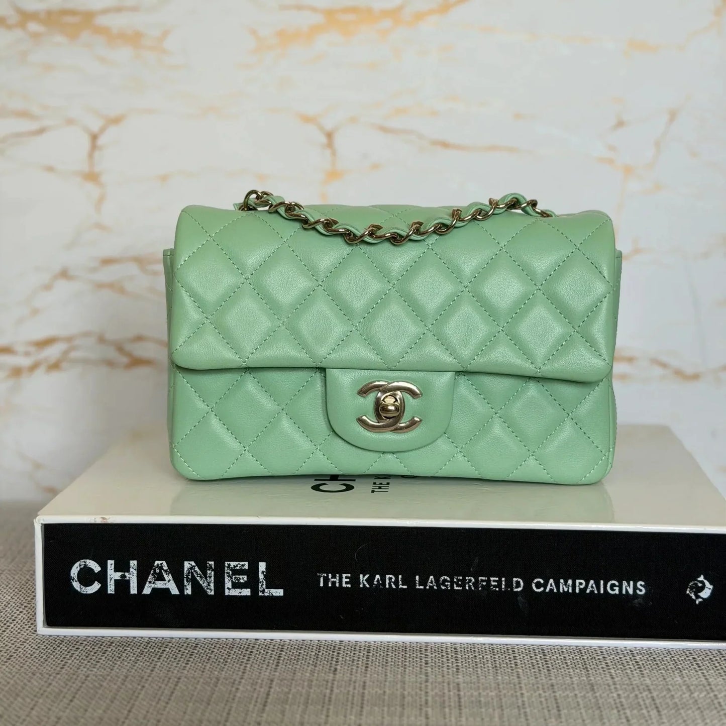 Chanel Mini Flap Bag Top Handle Lambskin