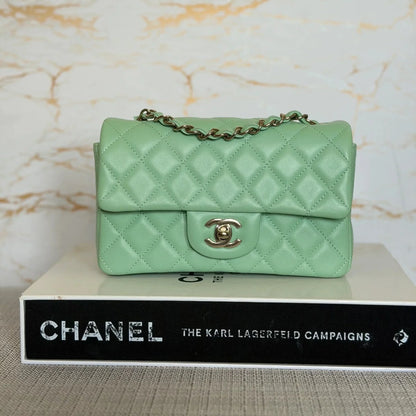 Chanel Mini Flap Bag Top Handle Lambskin