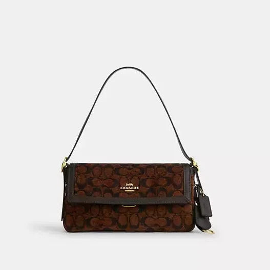 Coach Etta Small Flap Shoulder Bag In Signature Chenille