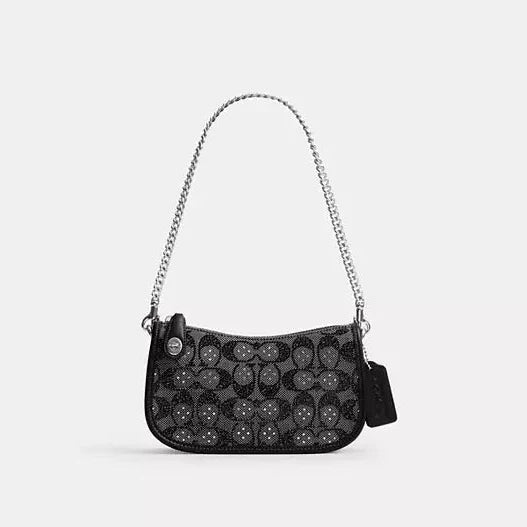Coach Swinger Bag 20 Crystal Signature Jacquard
