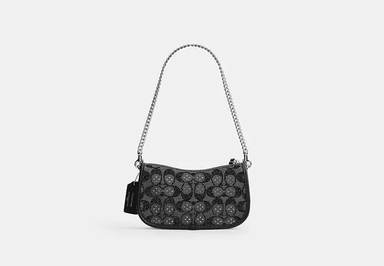 Coach Swinger Bag 20 Crystal Signature Jacquard